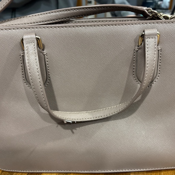 Kate Spade York Gray Tote Satchel w/Crossbody Strap Purse - Picture 5 of 8